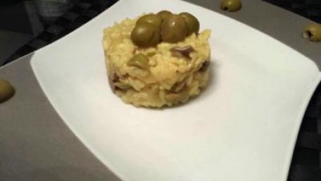 RECIPE MAIN IMAGE Risotto champignons, olives et curry