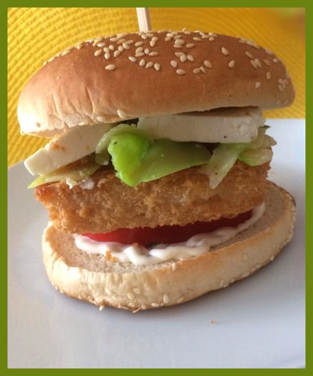 RECIPE MAIN IMAGE Burger fish courgette