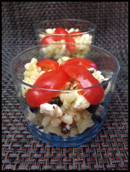RECIPE MAIN IMAGE Verrines salade de pâte feta olive