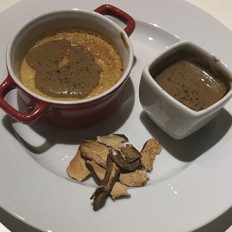 RECIPE MAIN IMAGE Flan de foie gras et sa sauce crémée aux cèpes séchés...So good...!!!
