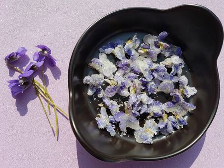 RECIPE MAIN IMAGE Fleurs de violette cristallisées