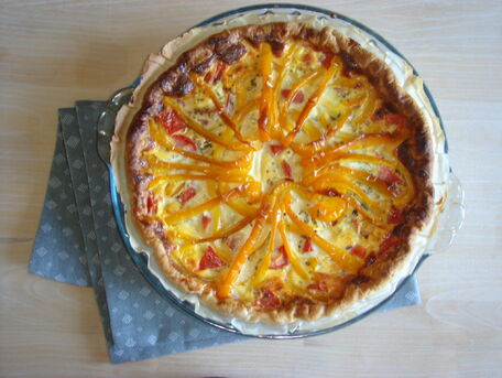RECIPE MAIN IMAGE Tarte aux poivrons, tomates & feta