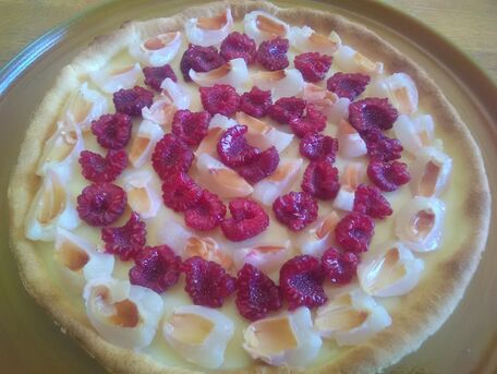 Recette Tarte Chocolat Blanc Litchis Et Framboises Contenu