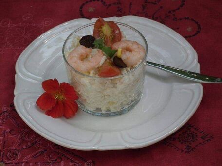 RECIPE MAIN IMAGE Salade De Riz Au Crabe et à l'ananas. 