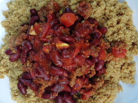 RECIPE MAIN IMAGE Quinoa bio à la viande et aux haricots rouges