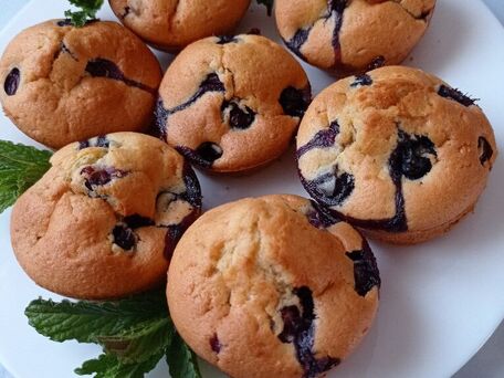 RECIPE MAIN IMAGE Muffins aux myrtilles.