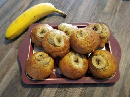 RECIPE MAIN IMAGE Muffins banane et pâte à tartiner