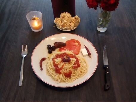 RECIPE MAIN IMAGE Spaghetti romantiques ....et épicés !!!