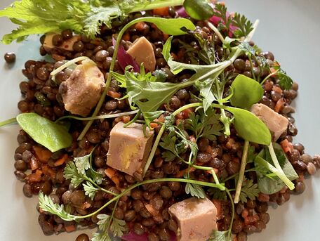RECIPE MAIN IMAGE Salade de lentilles au foie gras