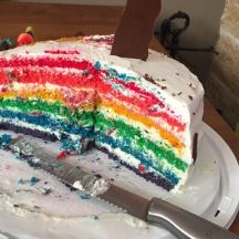 Rainbow cake lapinou
