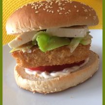 Burger fish courgette