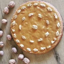 Gateau noix-caramel-amande