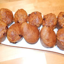Muffins à la carotte et pépites de chocolat
