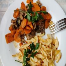 Selle d'agneau aux carottes 
