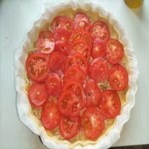 Tarte au Thon, Oignons, Tomates