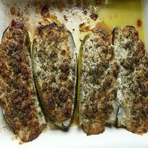 Courgettes farcies persil et thym