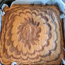 Gâteau marbré chocolat /orange