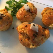 Muffins Tomates Cerise - Mozzarella Basilic