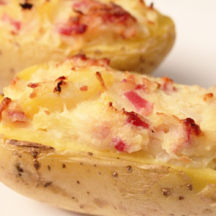 Pommes de terre farcies aux lardons