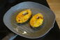 RECIPE THUMB IMAGE 4 Aubergines façon hasselback & darne de lieu jaune au safran