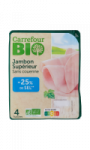 Jambon Bio Supérieur Sans Couenne  Carrefour Bio