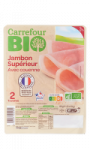 Jambon supérieur avec couenne Carrefour Bio
