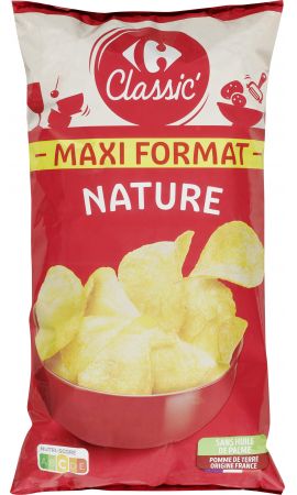 Chips nature maxi format refermable LAY'S : le sachet de 350g à Prix  Carrefour