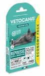 Répulsif pour chat puces, tiques & moustiques 4x1mois Vetocanis