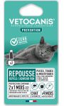 Répulsif pour chat puces, tiques & moustiques 2x1mois Vetocanis