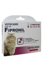 Soin des infections par les puces et les tiques pour chat fipronil Vetocanis