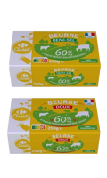 Beurre doux 60% mg ou Beurre demi-sel 60% mg Carrefour Classic\'