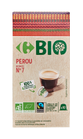 Café caspules Pérou intensité nº7 Carrefour Bio
