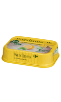 Sardines marinées au citron et basilic sans huile Carrefour