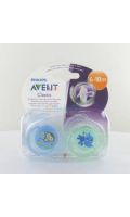 Soother Classic 6-18 Boy Safari Avent