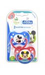Disney 2 Sucettes Silicone 0-6 Mois Mickey Dodie
