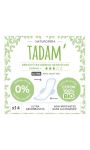 Serviettes hygiéniques sensitives avec ailettes 100% coton bio normal Tadam