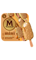 Glace bâtonnet mini double gold caramel billionaire Magnum