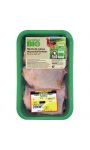 Hauts de cuisse poulet blanc fermier Carrefour Bio