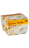 Fromage blanc saveur vanille 2.5% MG Carrefour