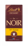 Tablette de chocolat dessert noir 51% cacao Lindt