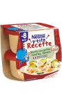 Plat bébé dés 8 mois risotto courgettes carottes jambon Nestlé P'tite Recette