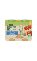 Plats de légumes Tomates Boulghour Saumon petits morceaux Les Recoltes Bio Blédina