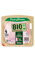 Jambon Bio conservation sans nitrite 4 tranches Fleury Michon