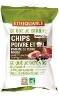 Chips de pomme de terre rouge au poivre et sel Ethiquable