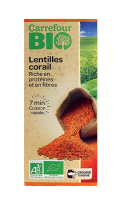 Lentilles corail Carrefour Bio