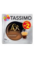 Café dosettes Espresso L'Or Tassimo