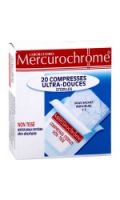 Compresses stériles 7,5x7,5cm Mercurochrome