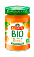 Confiture bio à l\'abricot sans résidus de pesticides Andros