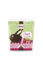 Chocolat de Pâques noir le lapin vichy garni œufs praliné Cemoi