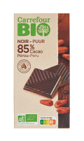 Chocolat noir 85% Pérou Carrefour Bio